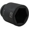 Dynamic 1" Drive Deep Socket, Black Phosphate, Tools 2-1/4" X 1" Drive, 6 Point Deep Length D025572 - alternate 2